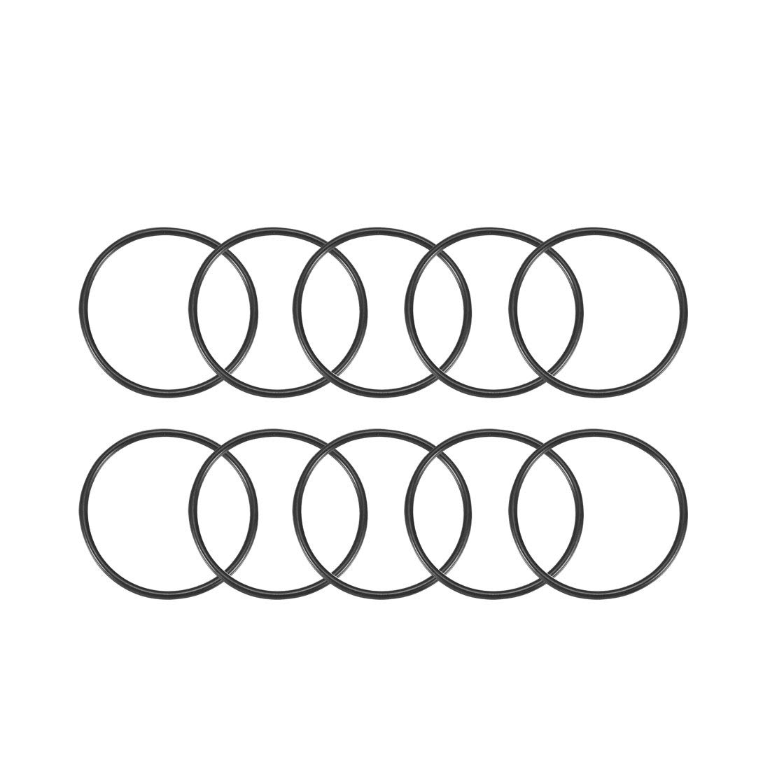 sourcing map Nitrile Rubber O-Rings, 50mm OD 45mm ID 2.5mm Width, Metric Sealing Gasket, Pack of 10