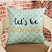 Fjfz Summer Decoration Let's Be Mermaids Motivational Sign Inspirational Decor Cotton Linen Home Decorative Throw Pillow Case Cushion Cover for Sofa Couch, 18