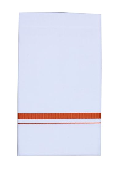 Men's Pure Cotton White Dhoti(157_KMBI White_2m)