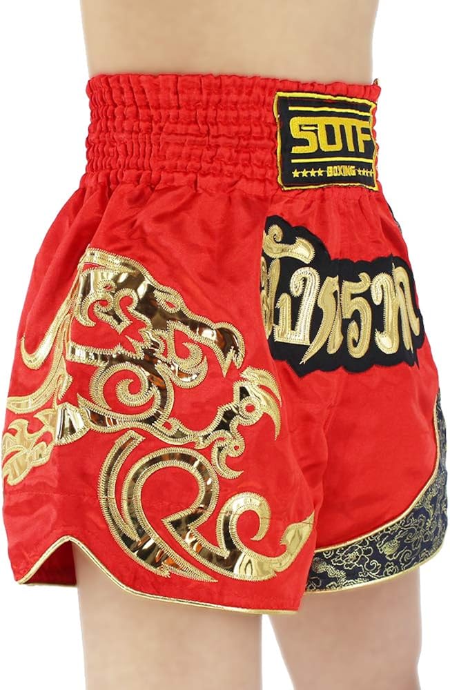 SOTF Boxing Shorts for Men Training Muay Thai Short Men Fight Shorts for Men Martial Arts: Clothing