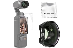 Veedzoens Magnetic 2X Telephoto Lens for DJI Osmo Pocket 3, Multi-Layer Coated Optical Glass, with Portable Box and Screen Pr