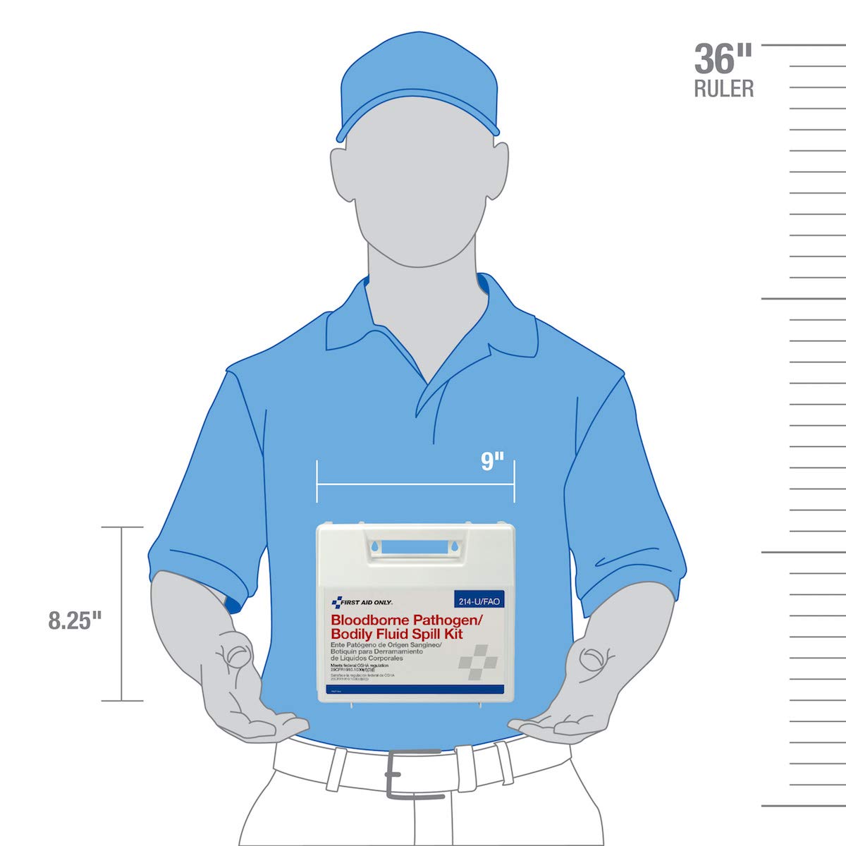 First Aid Only Bloodborne Pathogen/Bodily Fluid Spill Clean Up Kit (214-U/FAO): Blood Bourne Pathogens Kit: Industrial & Scientific