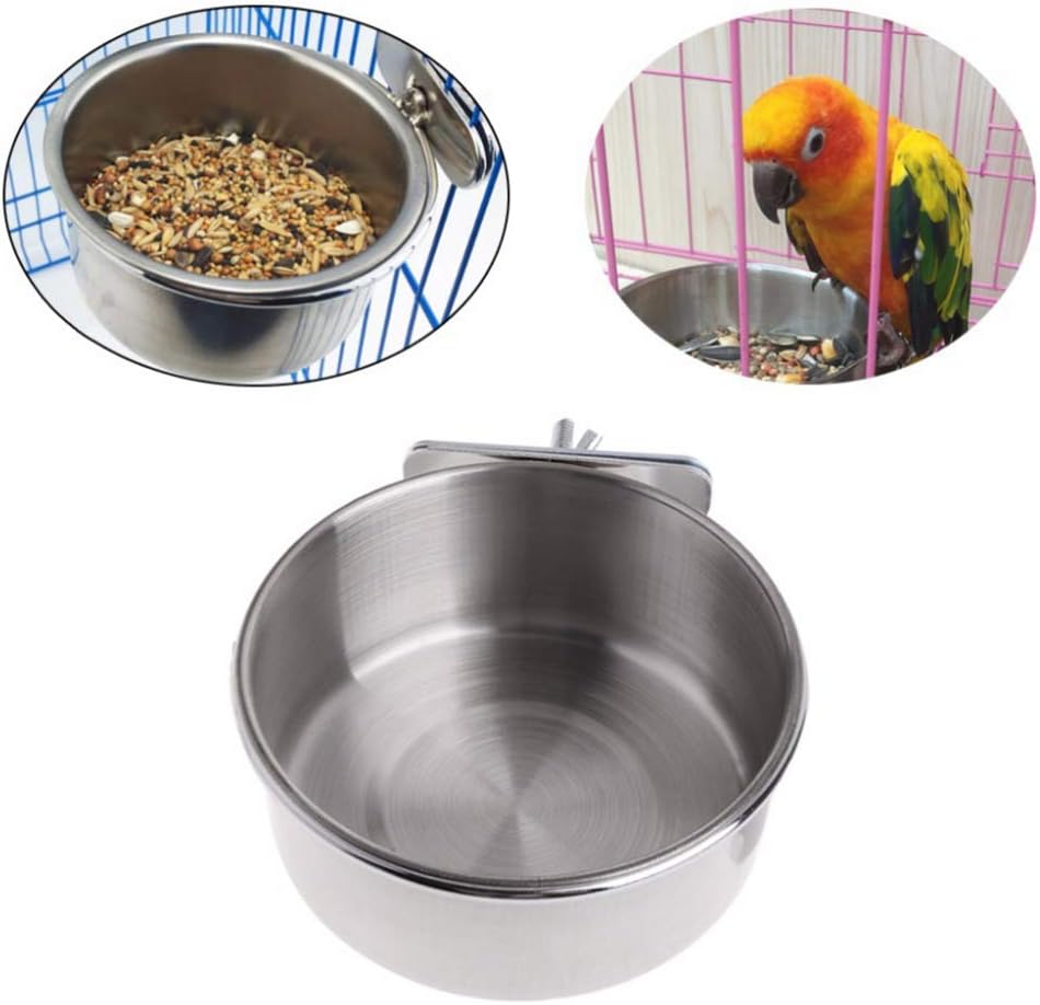 POPETPOP Parrot Foraging Box Interactive Hanging Toy Stainless Steel Bird Feeder Case for Parrot Macaw Pet s for Cage - Image 4