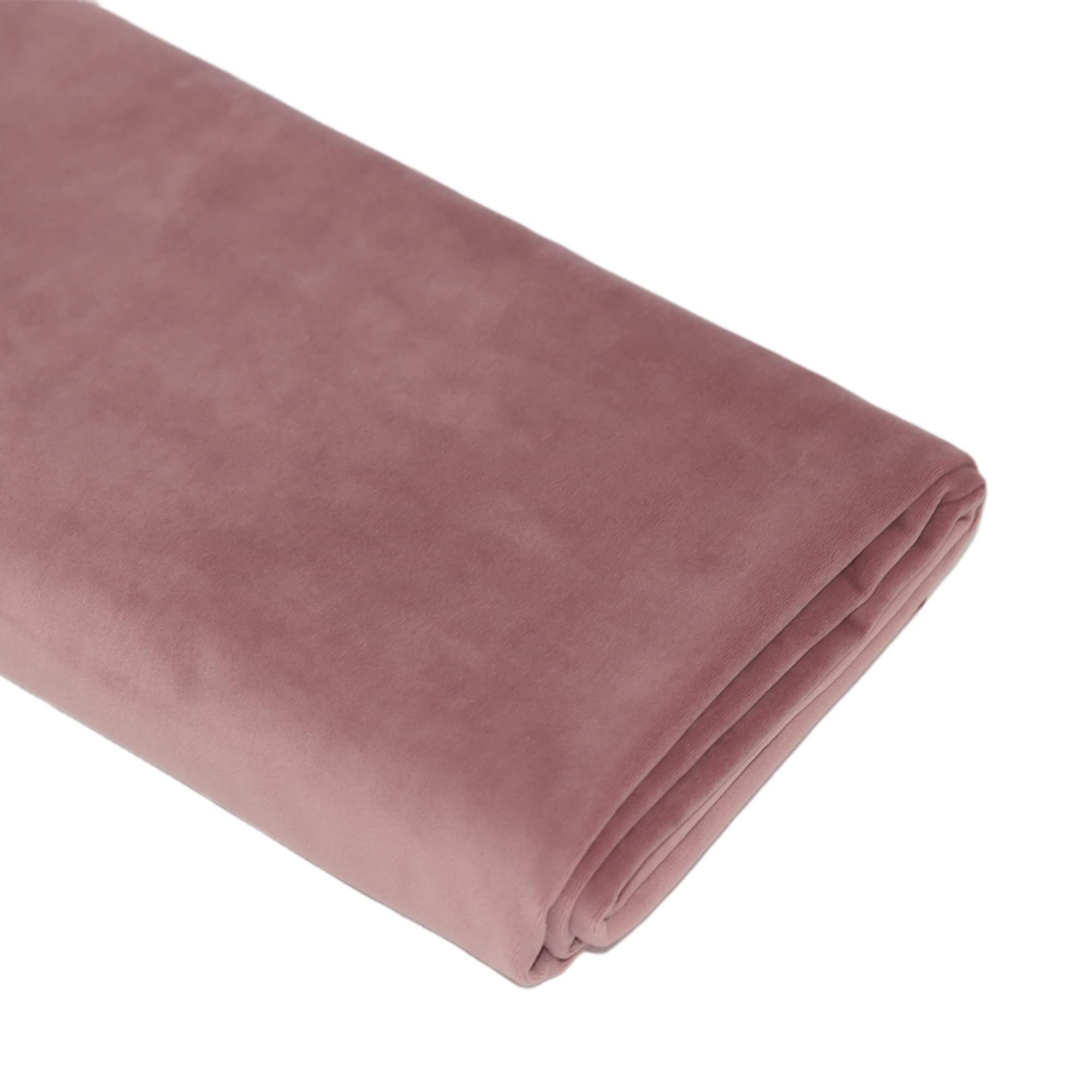 Photo 1 of TinaKim Velvet Fabric for Upholstery Sofa Chair Cover Pillow Material (Pink, 6 Yards (58x216inch))