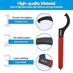 Mdvora 6pcs Coilover Spanner Wrench Set, C-Shape