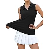 LOMON Womens Sleeveless Golf Polo Shirt V-Neck Collared 2026 Summer Tennis Tank Top S-XXL