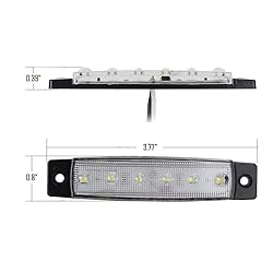 KYYET White LED Side Marker Lights,(Pack of 20) 6