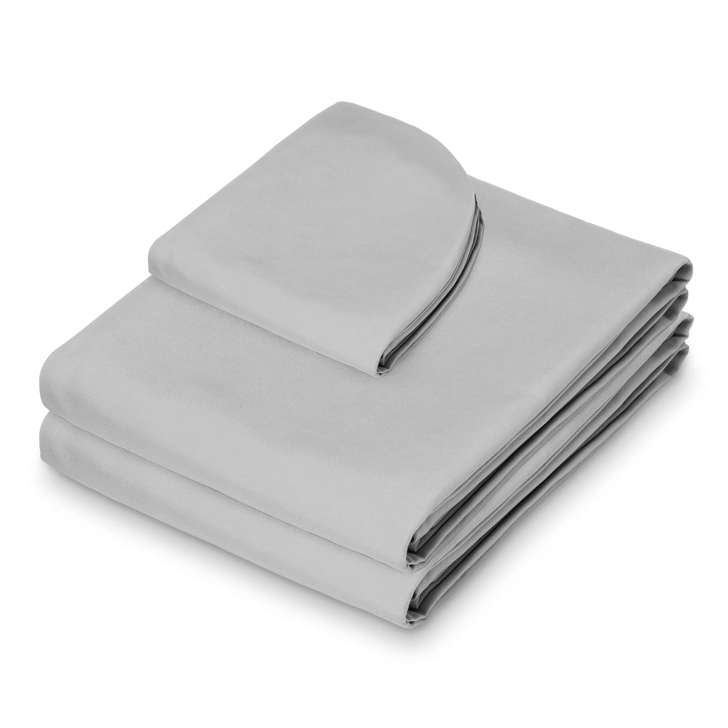 Saloniture 3-Piece Microfiber Massage Table Sheet Set - Premium Facial Bed Cover - Includes Flat and Fitted Sheets with Face Cradle Cover - Light Gray : Beauty