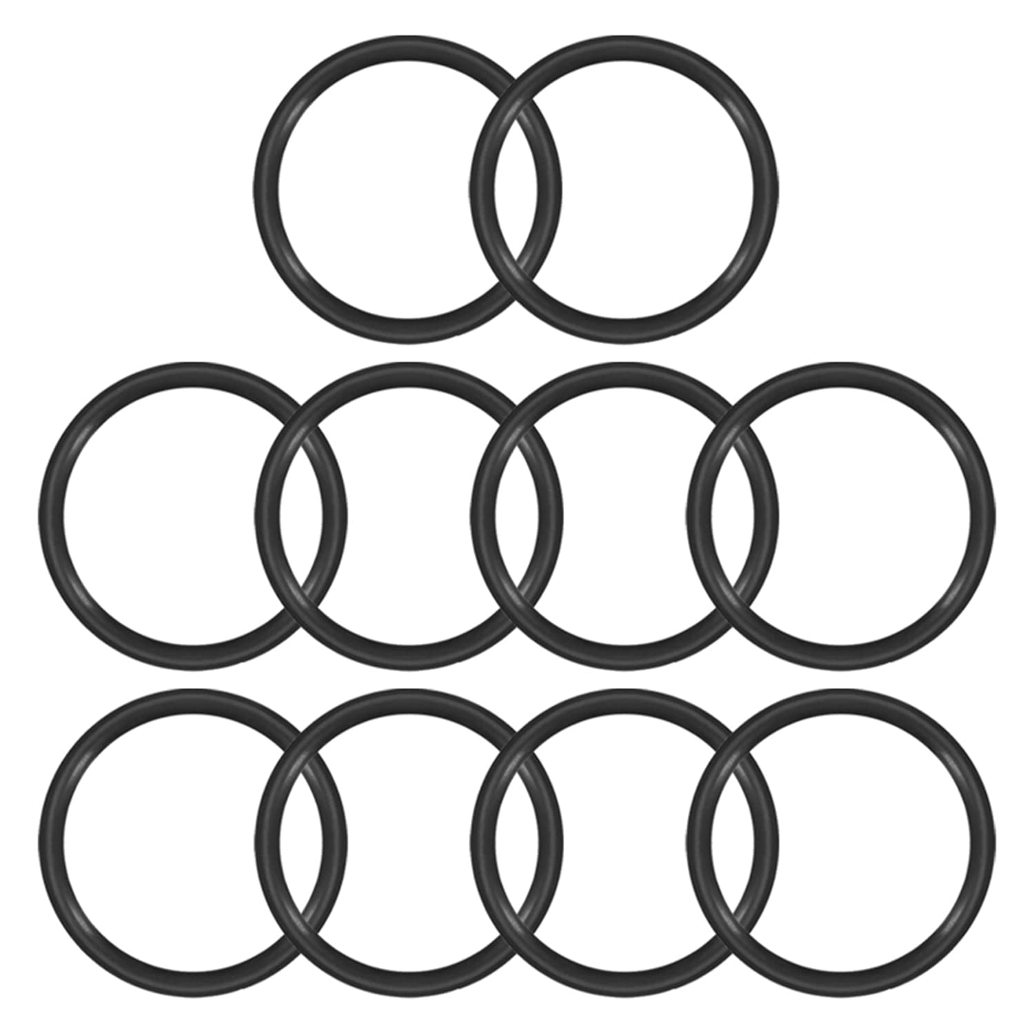 Othmro 10 Pcs Nitrile Rubber O-Rings, 95mm OD 85mm ID 5mm Width, Rubber Washers Metric Buna-N Sealing Gasket Rings, Black