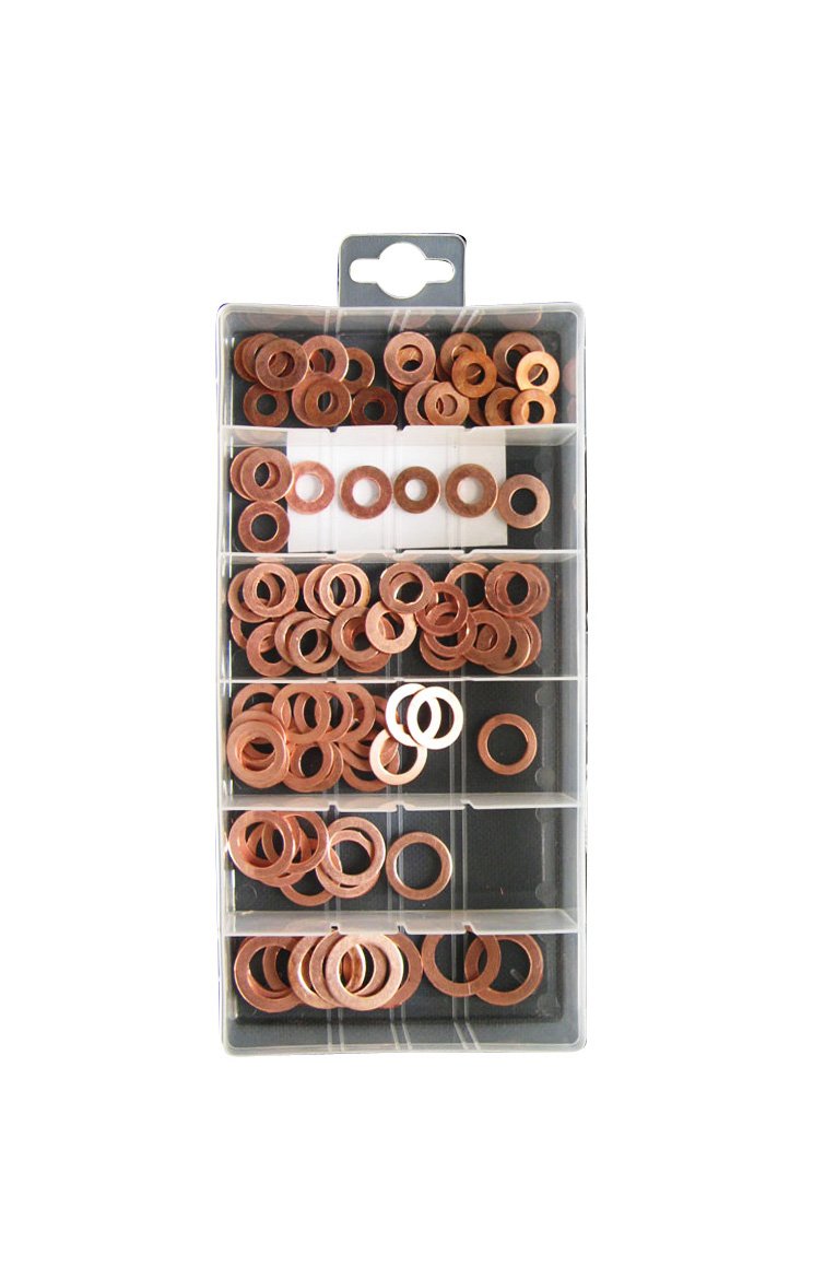 Pearl Automotive PXP124 Assorted Copper Washers (Pack of 100)