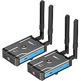 Wireless HDMI Transmitter and Receiver,1640Ft / 500M, 4K Decoding 1080P@60Hz Dual Band 2.4G/5G HDMI Wireless Extender, Plug and Play, Portable for Office, Home Theater, Events (Blue)