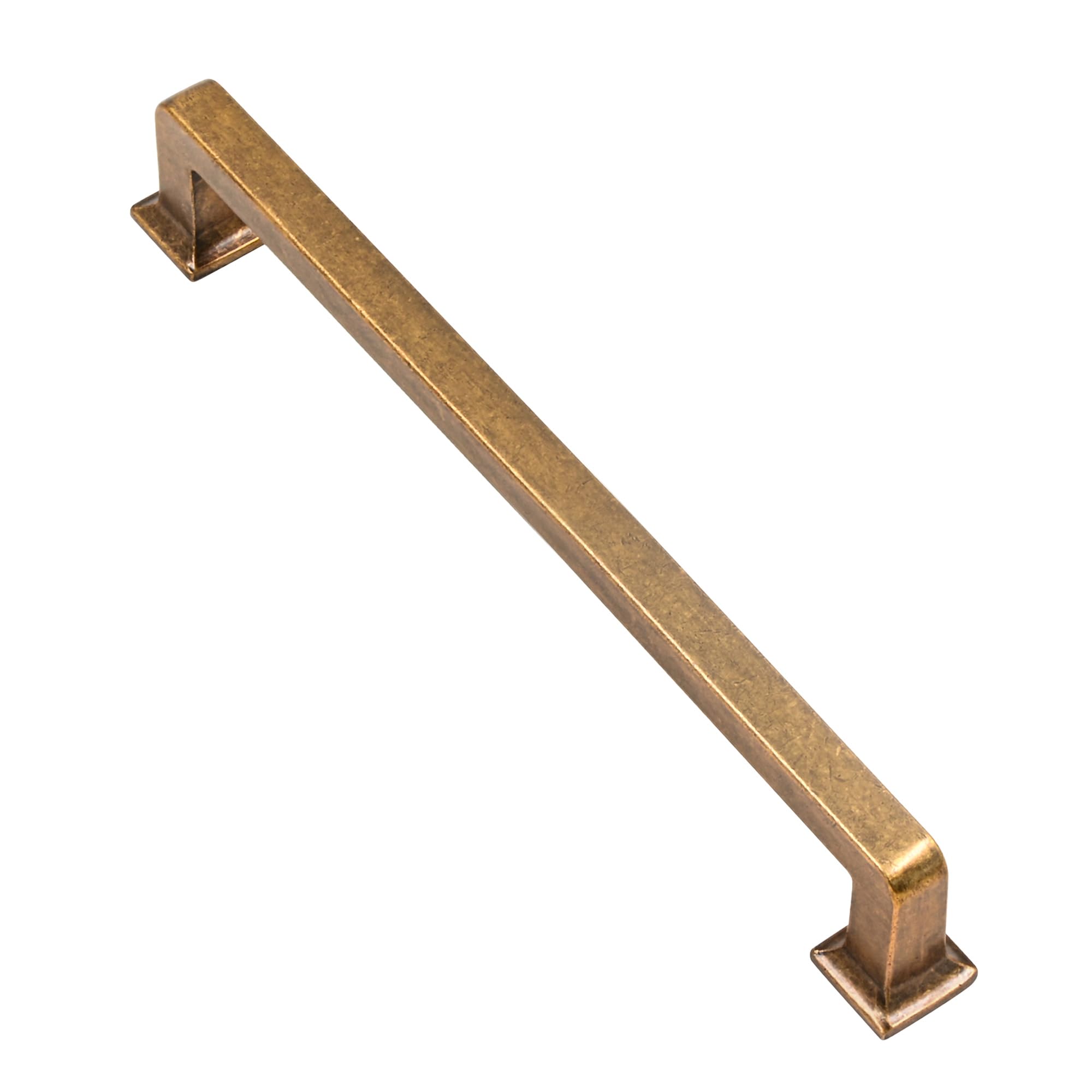 Photo 1 of Alzassbg 10 Pack Antique Brass Cabinet Pulls, 6-1/4 Inch(160mm) Hole Centers Cabinet Handles Square Kitchen Hardware for Cabinets AL3046AE