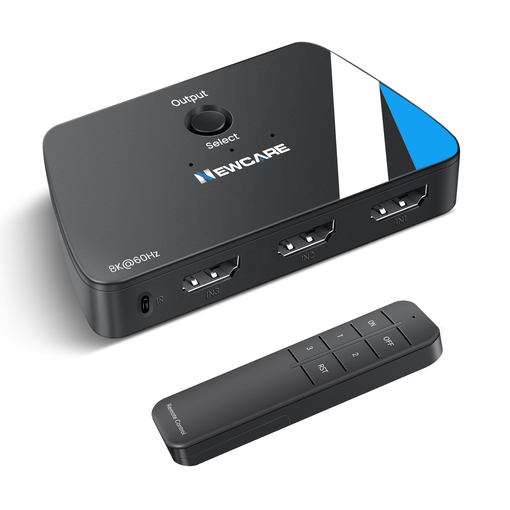Photo 1 of NEWCARE 8K HDMI Switch 3 in 1 Out, HDMI 2.1 Switch with Remote, HDMI Splitter 4K@120Hz Support 8K@60Hz HDCP2.3 HDR10+ VRR ALLM Dolby, HDMI Switcher Compatible with TV PS5/4 Xbox Laptops PC Projector