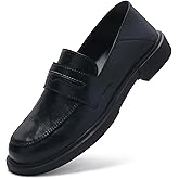 OTNDK Women's Slip On Loafer Leather Casual Work Office Dressy Shoes