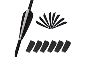 KURUGEILI 60PK 3 inch 4inch Plastic Arrow Fletching Arrow Vane TPU Fletchings for DIY Arrow Archery Bow