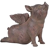 Pacific Giftware Flying Pig Yoga Position Resin Figurine