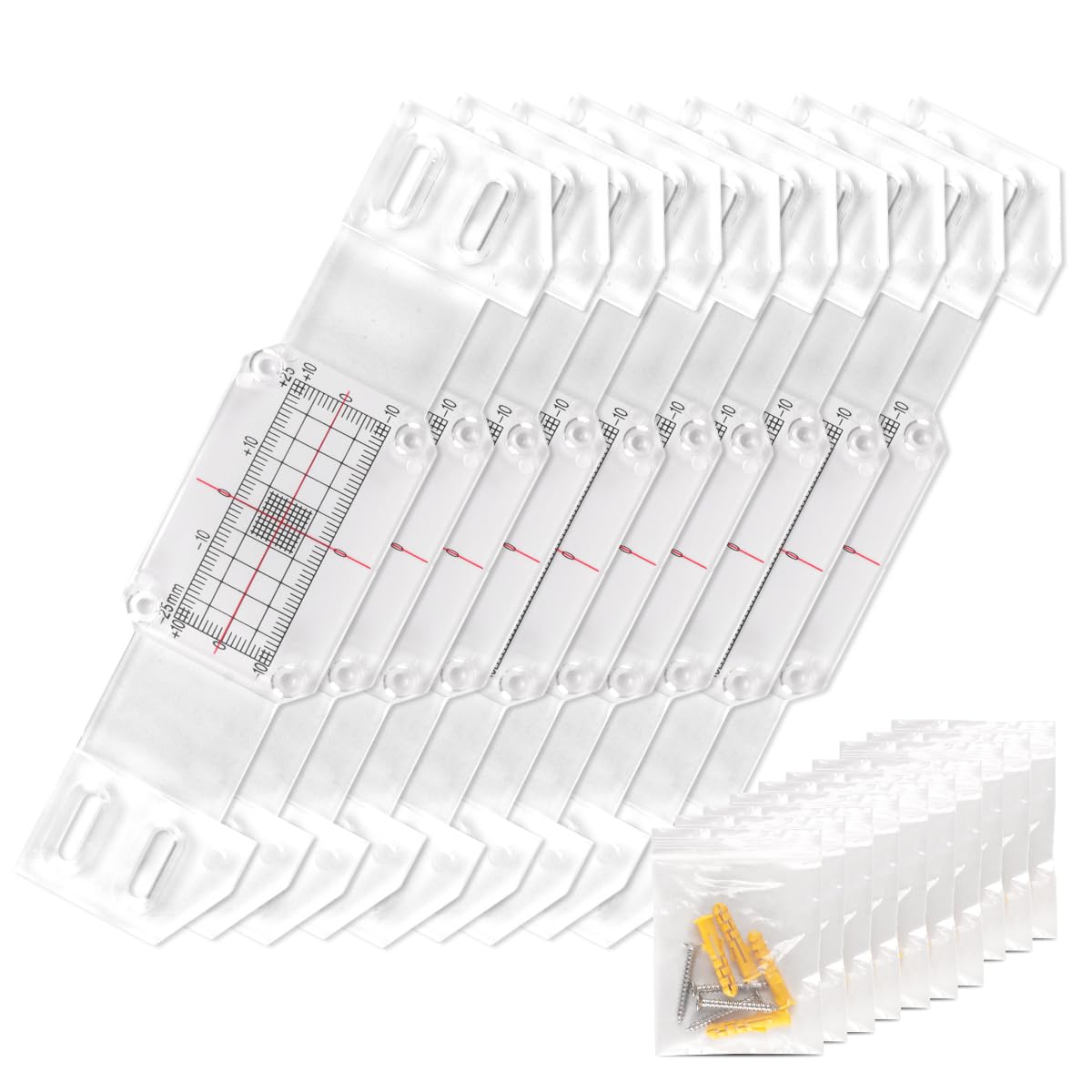 Mountlaser Crack Monitoring Record, 10pcs Tell-Tale Crack Monitor for The Standard, Corner Tell-Tale Monitor, Crack Measure and Record Instrument