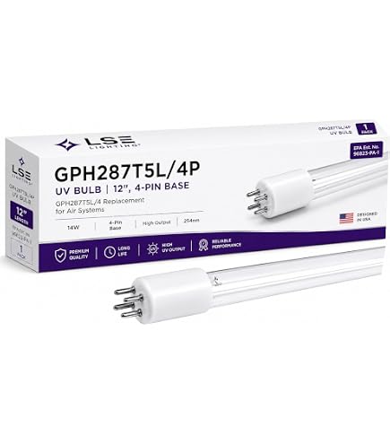LSE Lighting GPH450T5L/4P 22W 450mm 4-Pin 254nm UV-C Lamp for 05