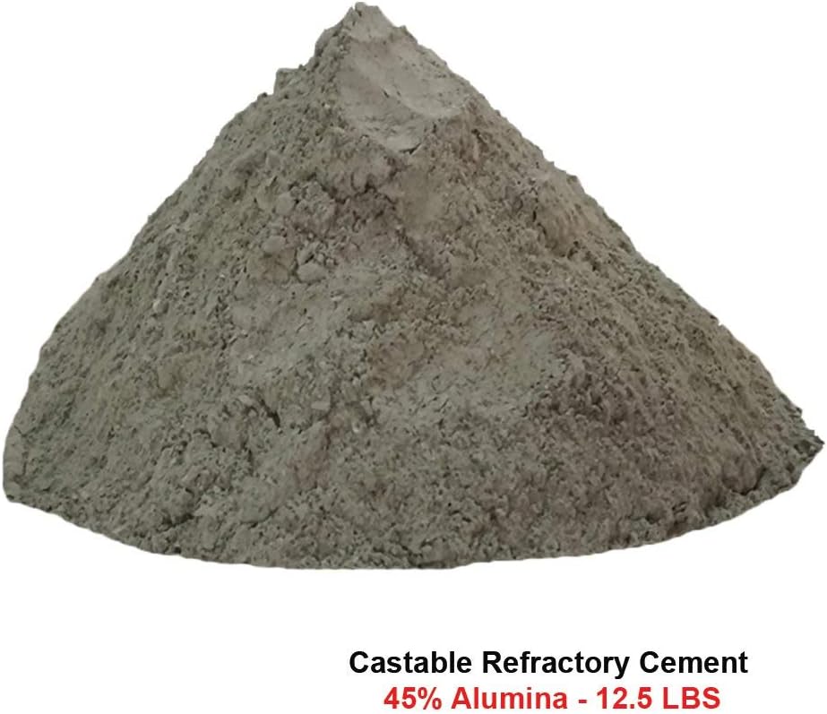 Castable Refractory Cement - 45% Alumina, Low Cement (Accomon-45), 4 LBS For Forges & Kilns