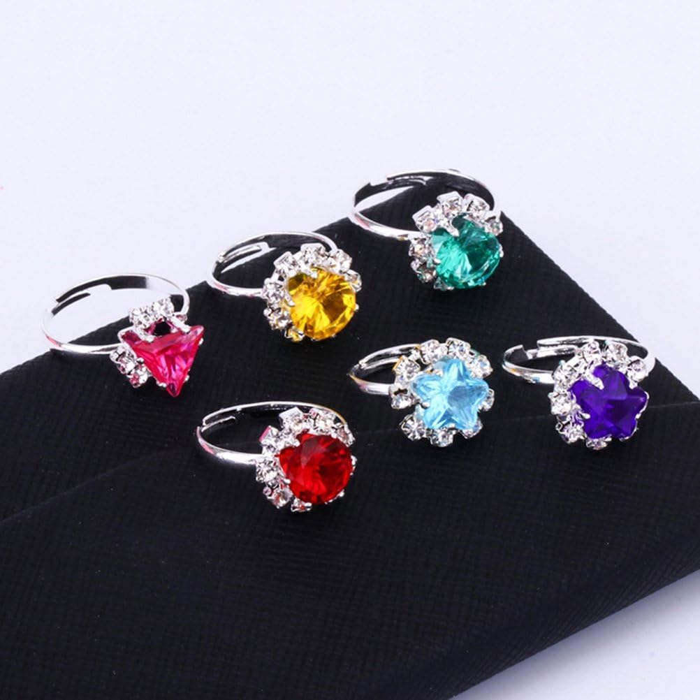 TOYMYTOY Adjustable Rings Set for Little Girls | 36pcs Jewelry Rings with Heart Shape Box, Birthday Gift - Image 3