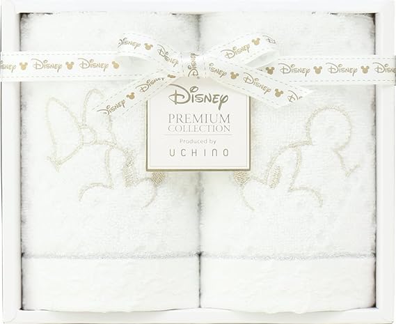 Amazon Co Jp Uchino Disney タオルギフト ホワイトハピネス ゲスト 2 ホワイト Wg W ホーム キッチン