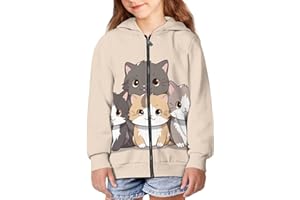 Ystardream Cute Zip Up Hoodies for Teen Girls Graphic Fall Clothes Sweatshirts 6-16 Y