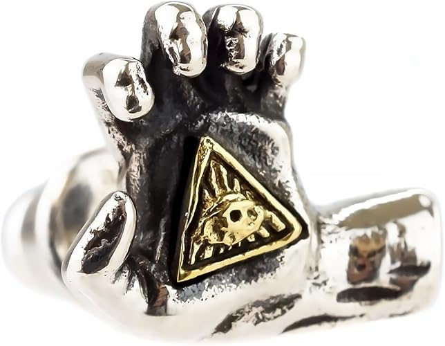 Amazon ジナブリング Jina Bring シルバーピアス シルバー925 フリーメイソン スクリーミング プロビデンスの目 片方販売 メンズ レディース ピアス 通販