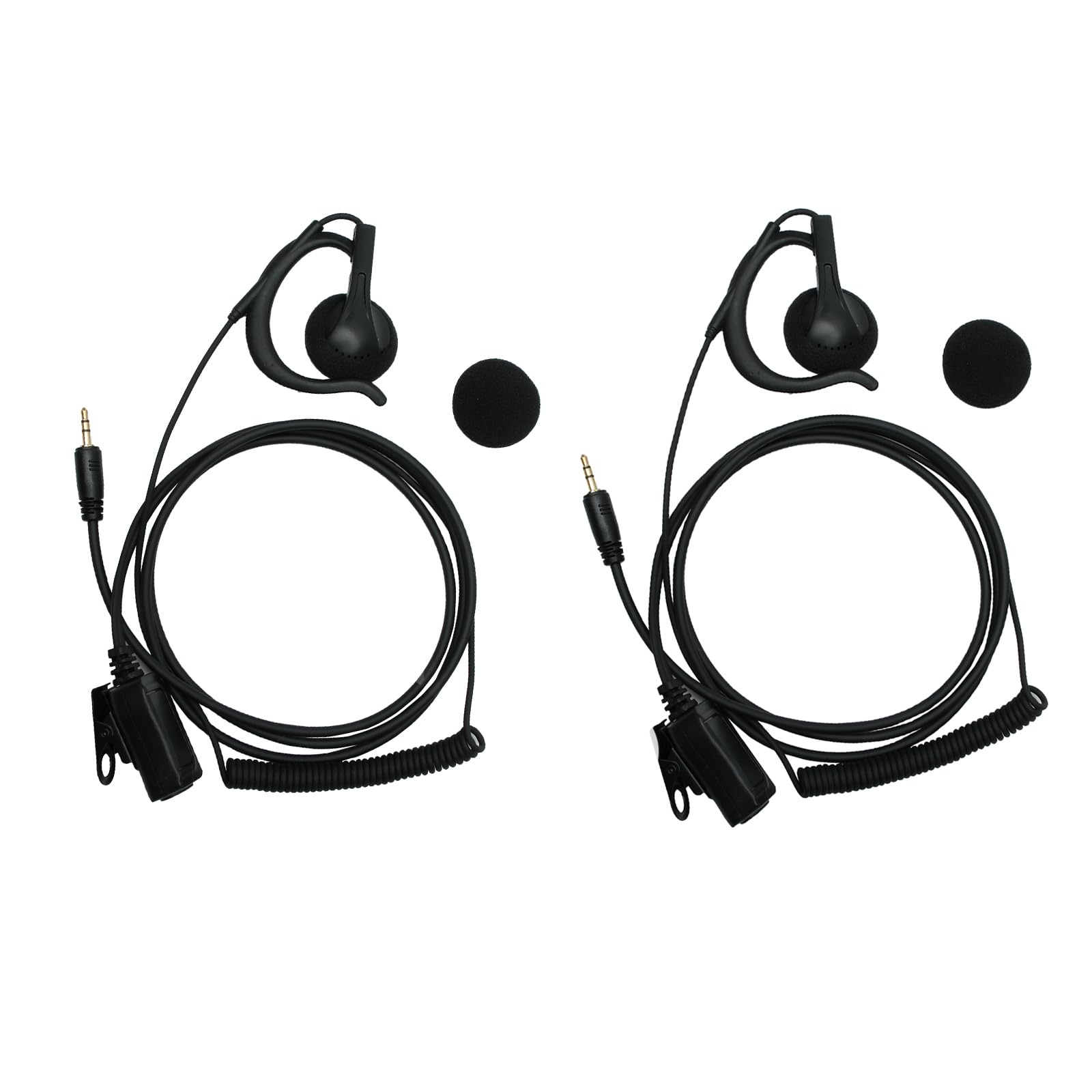 Photo 1 of Sarcia G Shape Earpiece Headset with Mic PTT Compatible with Cobra PX655 PX650 RX380 RX385 RX680 RX685 CXT195 ACXT545 ACXT145 CX112 Two Way Radios Walkie Talkie,2 Pack