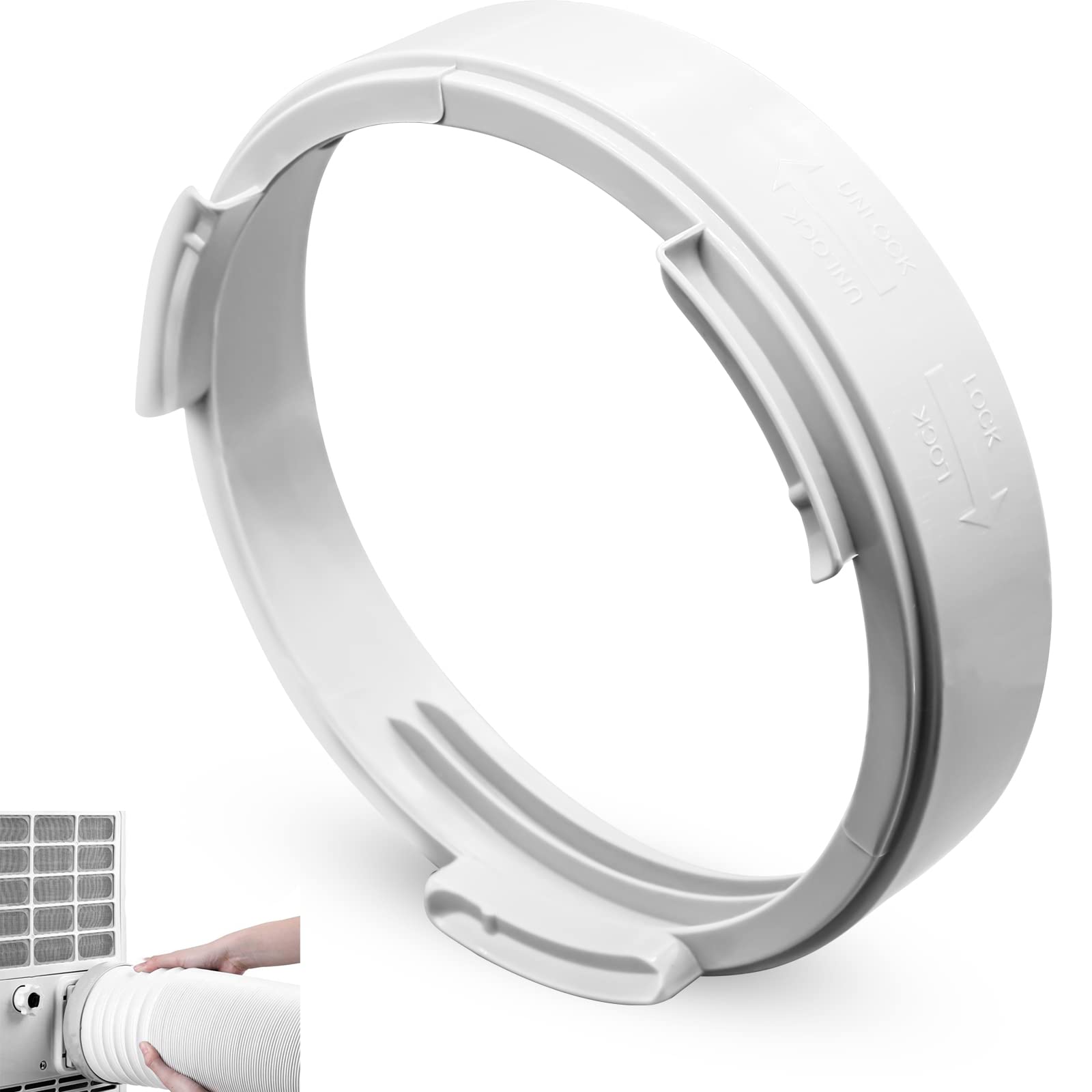 Photo 1 of Portable Air Conditioner Exhaust Hose Connector Coupler, Window Adapter Air Conditioner Tube Connector for 5.9inch Mobile Air Conditioning Exhaust Pipe, Air Conditioner Parts & Accessories(Round)