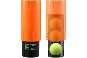 Soulchen Tennis Ball Pressurizer - Tennis Ball Saver Storage Canister Holds 3 Balls Under 14 Psi Pressure, Reusable Stuff for Bounce Retention, Lightweight & Durable