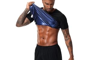 REEDBEEK Sauna Sweat Suit Weight Loss Shapewear Top Weighted Shirt Sauna Vest Workout Exercise Gym Short Sleeves Men Women