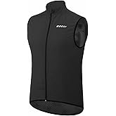 qualidyne Men's Cycling Vest Full Zip Windproof Bike Tank Top Reflective Sleeveless Cycling Jacket