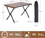 Timber Ridge Folding Camping Table 108x71cm Aluminum 4-6 Person Brown view 3