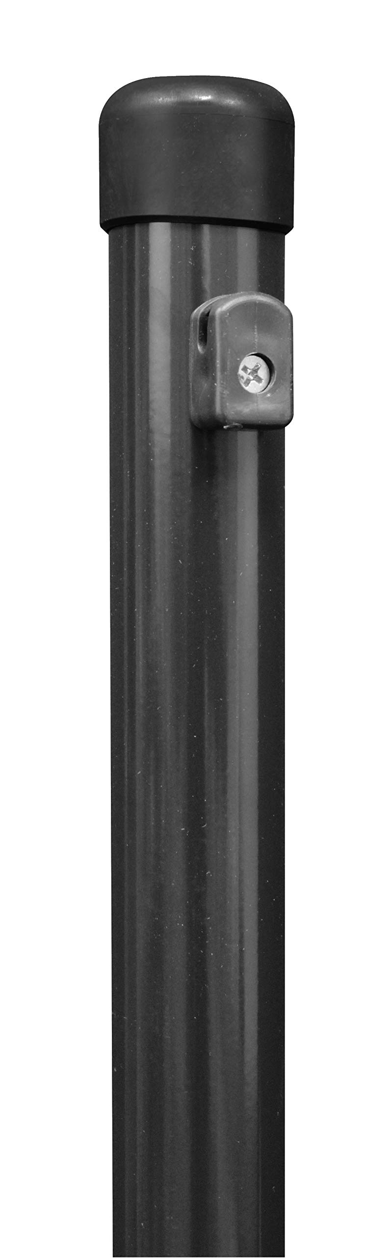 Alberts 613952 Fence Post for Wire Mesh Fencing | for Attaching with Impact Ground Sleeves | Zinc Phosphatised Anthracite Metallic Plastic Coated | Length 1415 mm | Post Diameter 34 mm