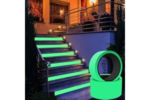 2Pc Glow in The Dark Safety Tape - Self-Adhesive Luminous Tape for Home Decoration & Security Warning