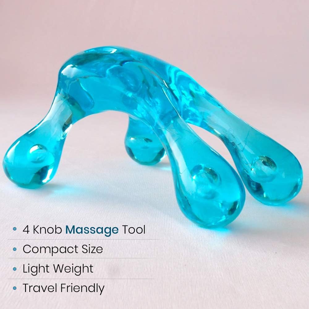 HealthAndYoga Palm Urchin Massage Tool - Easy Palm Fit - 4-Legged Massage Knobs for Gentle Massage: Health & Personal Care