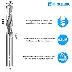 1/4" Drill Bits Solid Carbide Drill Bits, Tungsten