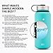 Simple Modern 14oz Water Bottle, Insulated Reusable Wide Mouth Stainless Steel Metal Flask with Flip Lid, Caribbean