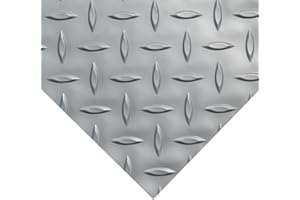 Rubber-Cal Diamond Plate Metallic PVC Flooring