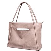 Large Tote Bag for Women Work with Zipper 16L Vegan Leather Ladies Travel Purses and Handbags