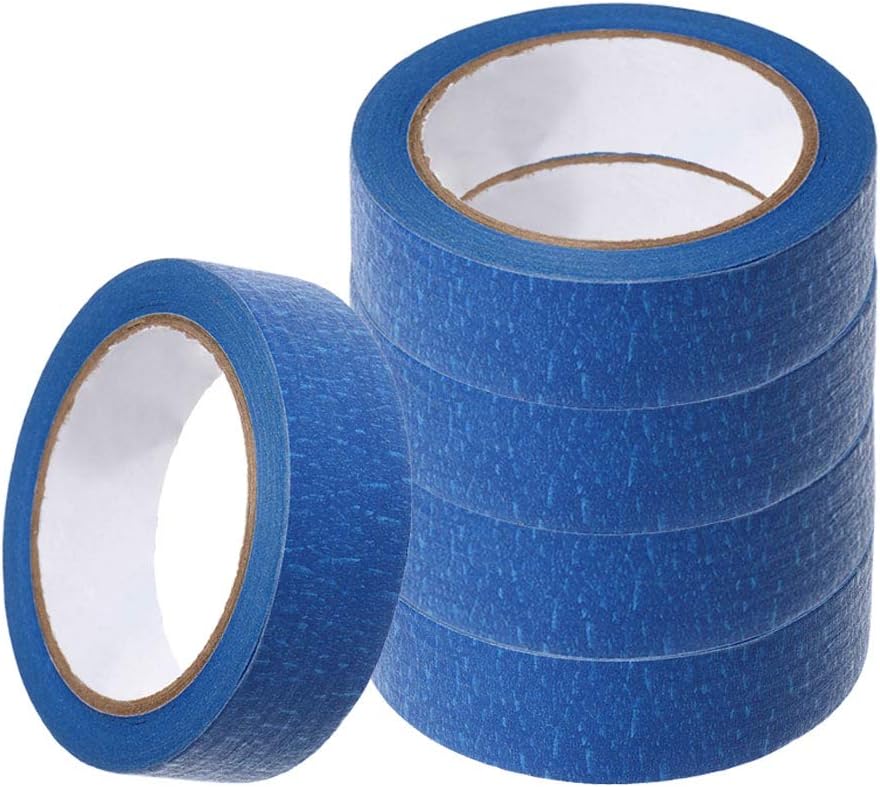 Blue Masking Tape Set 5 Roll Colorful Painting Masking Tape for