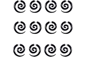 CHUANCI 6Pairs Acrylic Fake Cheater Twist Spiral Ear Taper Gauges Expander Earring Plug Body Piercing Jewelry