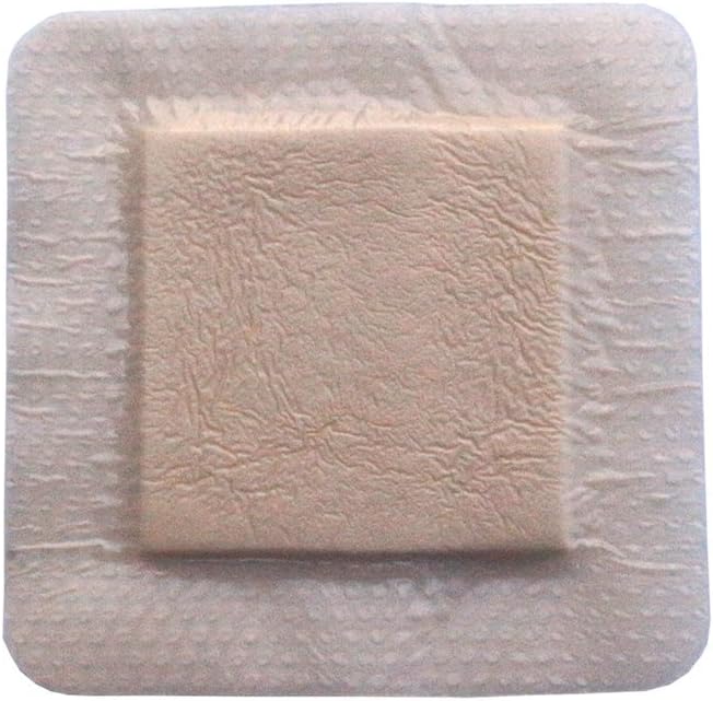 Ultra-Absorbent Silicone Foam Dressing with Border (Adhesive) Waterproof 4" X 4" (10 cm X 10 cm) (Central Ultra-Absorbent Foam 2.5" X 2.5") 10 Per Box (1) Wound Dressing by Areza Medical: Health & Personal Care