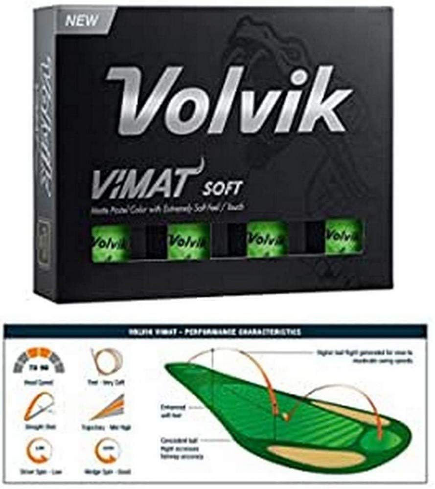 Volvik Unisex's Vimat Golf Ball, Green, one size