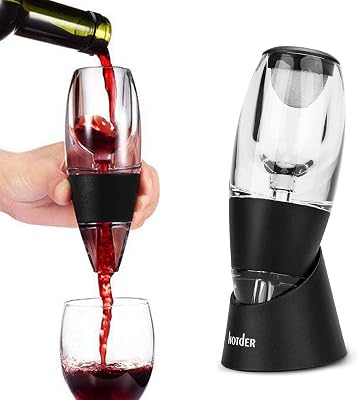 Weinbelüfter Weindekanter Standfuß, Premium Wein-Dekantierer mit Venturieffekt, Wein Dekanter Dekantierer Rotwein Aerator Set Schnellest Ernüchternd Wein Belüfter (Wine Aerator)
