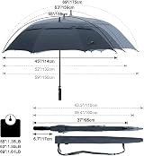 G4Free Golf Umbrella Windproof 55/59/67/72/80 Inch Automatic Open Double Canopy view 3