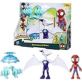 Spidey and his Amazing Friends Marvel Dino-Webs Ghostasaurus & Spidey 4-inch-Scale Spider-Man Action Figure Set, Toys for Kids Ages 3 and Up