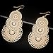 DMI Fashion Jewelry Gold-Tone Alloy Cutout Flower Lightweight Bohemian Style Dangle Earrings
