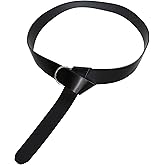 TURTLEDOVE Medieval Leather Belt - Viking Leather Belt with O Ring for Reenactment, LARP, Halloween Cosplay Black