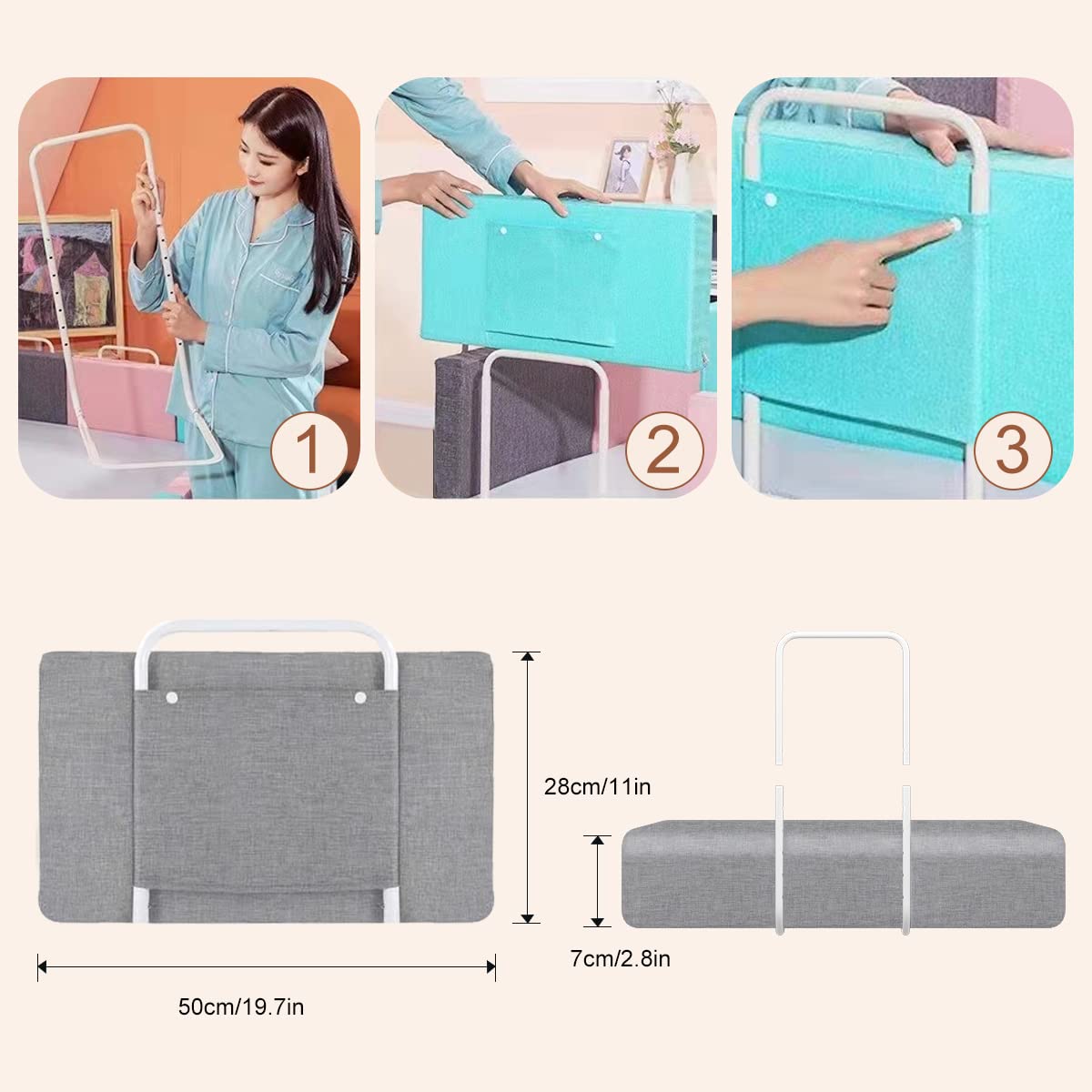 Adjustable Bed Rails and Safety Bumpers for Elderly, Adults, and Toddlers – Secure Bed Guard for King, Queen, Twin, and Full Sizes – Bedside Assist, Grab Bars, and Barrier Support for Kids and Seniors
